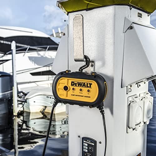 Dewalt dxaewpc4 totalmente automático de 4 amp 12V impermeável carregador de bateria/mantenedor com grampos de cabo