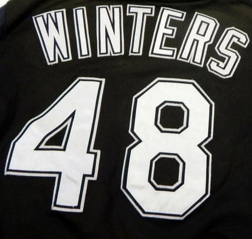 2003-06 Florida Marlins Kyle Winters 48 Game usou Black Jersey BP ST 2XL 107 - Jogo usada MLB Jerseys
