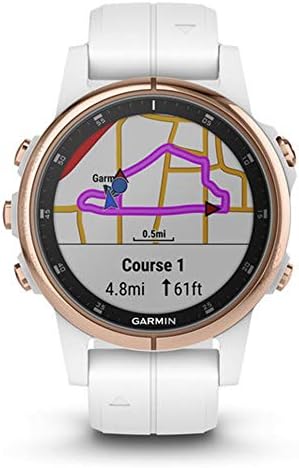 Garmin Fenix ​​5S Plus, Smartwatch de GPS em vários esportes de tamanho menor, apresenta mapas de topo