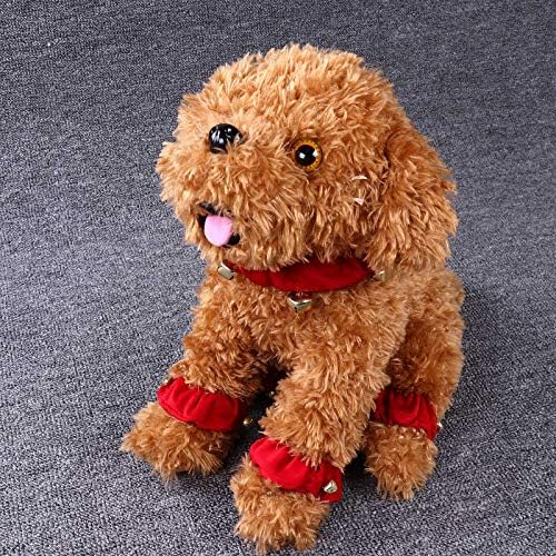 Yizyif Pet Christmas Roupet Red Cat Dog Santa Collar Ring Ring de manga da perna elástica Pão com jingle sino para filho