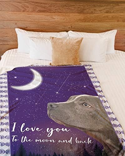Cholyme LLC Fleece Blanket Pitbull 50x60 polegadas Cama Planto de tapeçaria Presente para o ano novo, Dia dos Namorados,