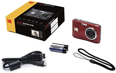 Kodak Pixpro FZ45 Câmera digital + cartão de memória de 32 GB + ponto e atirar capa da câmera + monopod extensível + lente