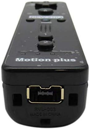 Controlador Remoto Black Premium premium construído em movimento mais para Nintendo Wii & Wii U Wiimote Gel Case