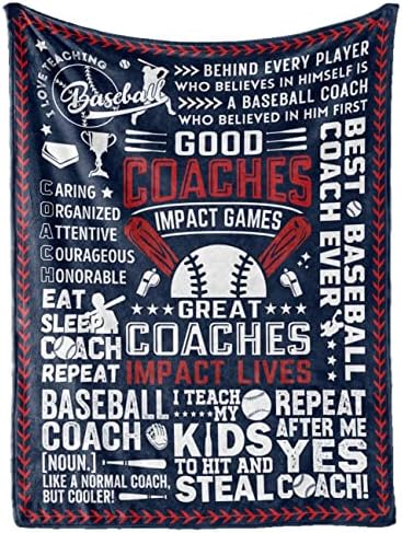 Bobetora de presentes de treinador de beisebol innobeta para homens, cobertores de flanela, jogue para fãs de esportes para professores