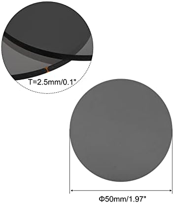 Meccanixity 50mm Bases em miniatura redonda, base circular de 2,5 mm de espessura, pacote preto transparente de 5