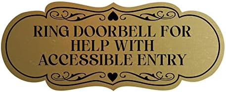 Sinais Bylita Designer Ring Doorbell para obter ajuda com sinal de entrada acessível - Pequeno