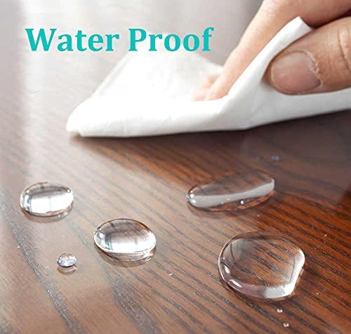 Tampa de mesa redonda transparente, protetor de mesa de plástico redonda, toalha de comprimido de PVC à prova d'água,