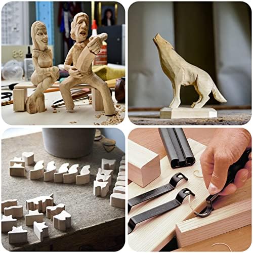 15 PCs Basswood Blocks de escultura, 4x1x1, 4x2x2 polegadas Blocos de escultura em madeira, madeira de baixo para escultura