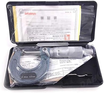 Syksol Guangming - Micrômetro externo Vernier Scalless Medição Ferramenta de medição 0 25mm Raje de 0,01 mm, ferramenta