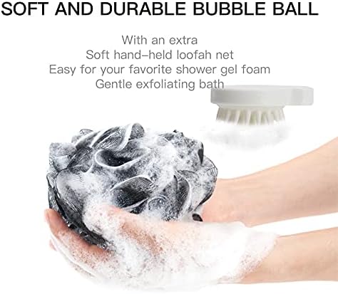 Só de escova de banho 8pack -esponja de loofah -amada com longa manuseio, esfoliando o lavador traseiro para chuveiro, luffa