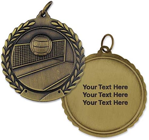 Medalha de esportes de vôlei personalizada gravável Pinmart