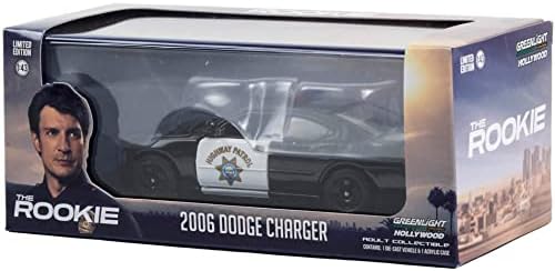 2006 Charger Police Chp Black The Rookie TV Series 1/43 Diecast Model Car de Greenlight 86634