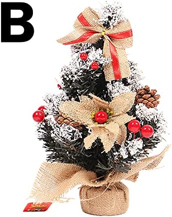 Árvore de Natal Artificial Árvore de Natal em miniatura com ornamentos pendurados Decorações de natal Ornamentos