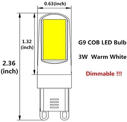 Lâmpadas LED de LED de Haoyu G9 diminuem 3W, lâmpada LED diminuído para iluminação doméstica, luzes halogentes AC110V