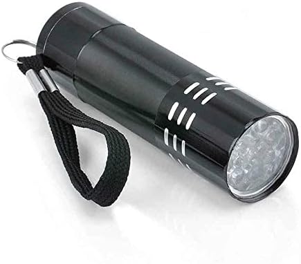 Lanterna UV Luz negra, lanternas de luz de mão Blacklight 9 LED 395nm mini detector de tocha leve para manchas de urina para