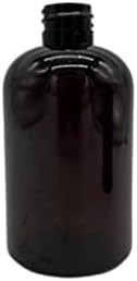 Garrafas plásticas de 4 oz âmbar de Boston -12 Pacote de garrafa vazia Recarregável - BPA livre - óleos essenciais - aromaterapia