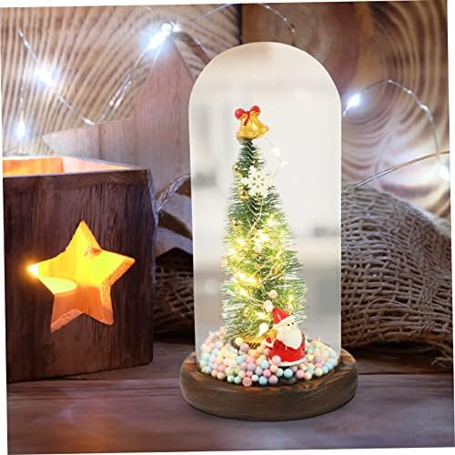 Aboofan Christmas Tree Glass Para Mesa De Christmas Table Centerpieces Mini Dome Tree Trees de Natal Pequenas Árvores de