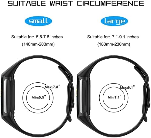 Qimela líquido silicone watch band compatível com carga fitbit 5 bandas para homens homens, esporte à prova d'água de pulseira