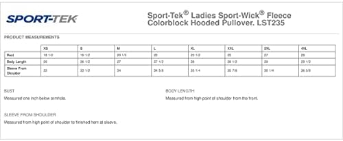 Sport-Tek feminino Sport Wick Fleece Colorblock Hooded