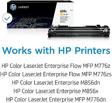 HP 659A Cartucho de toner amarelo | Trabalha com a HP Color LaserJet Enterprise M856, HP Color LaserJet Enterprise MFP M776 Series