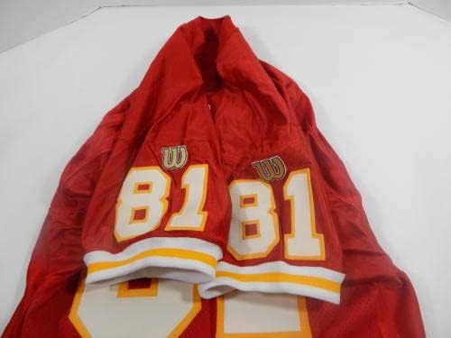 1996 Kansas City Chiefs 81 Jogo emitido Red Jersey 44 DP32708 - Jerseys de Jerseys usados ​​na NFL não assinada