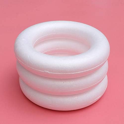 Sewroro 3pcs Greante de espuma forma redonda círculo de anel de espuma redonda natal de poliestireno de poliestireno