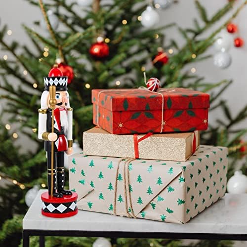Pretyzoom Nutcracker Figuras 12 No Natal, quebras de nozes tradicionais enfeites de nozes de madeira decorativa de quebra