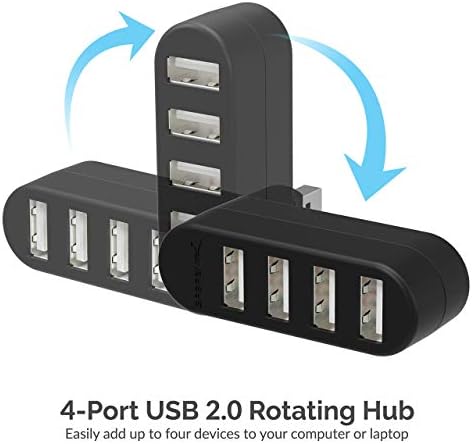 Sabrent 4-Port USB 2.0 Hub + 4 porta USB 2.0 Hub com interruptores de energia LED individuais LED