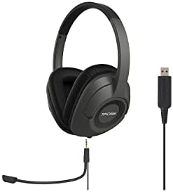 Koss SB42 Headset de comunicação USB | Microfone | Design de cordão destacável | Fone de ouvido com excesso de tamanho completo