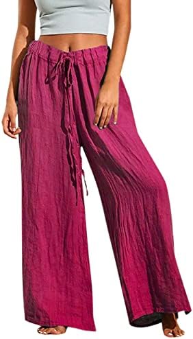 Miashui plus size calças casuais ternos para mulheres femininos soltos Casual Casual Cantura alta calças de cor sólida calças retas