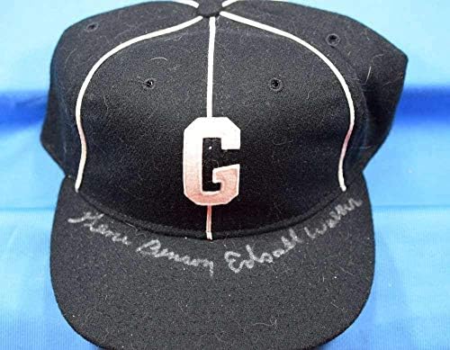 Gene Benson Edsall Walker PSA DNA CoA Autograph Negro League Hat assinado - Chapéus MLB autografados