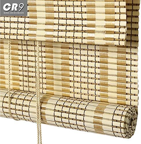 Fufu Bambu Roll Up Natural Bamboo Roll Up Window Blind, sombra romana Sun Somb