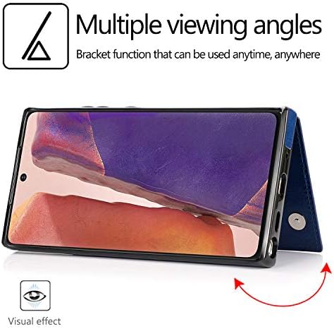 ASUWISH compatível com a Samsung Galaxy Note 20 Glaxay Note20 5G Caixa da carteira temperada Tempo de vidro protetor Card de suporte