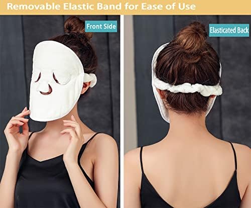 2 pacote de máscara de toalha de rosto quente e frio reutil