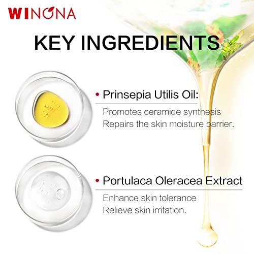 Winona Face protetora solar loção e creme hidratante de rosto, pele suave, coceira e vermelha com extrato de Portulaca