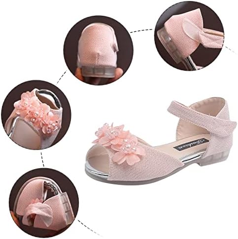 Meninas Sapatos de flor de strass Sapatos de salto baixo Sapatos princes