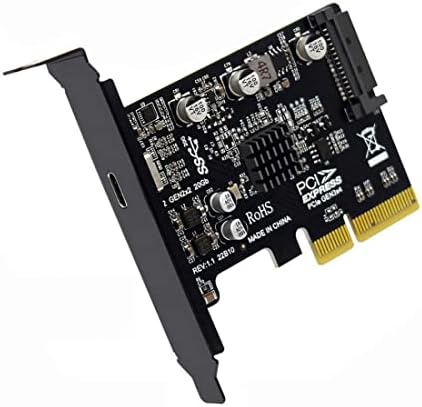 CY PCIE para USB C Adaptador, USB 3.2 Gen2 Tipo-C para PCI-E 4X Express Card Adapt para placa-mãe 20 Gbps