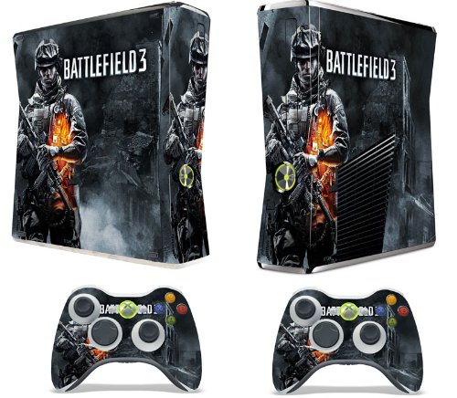Xbox Skins Battlefield 3 Decalques Tampa de vinil para Xbox 360 Slim Console