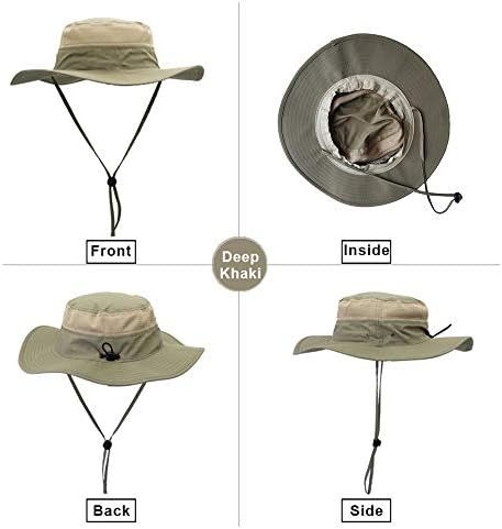 Chapéus de pesca eonpow UPF50+ Proteção UV Bucket Beach Mesh Sun Hat 56-61cm