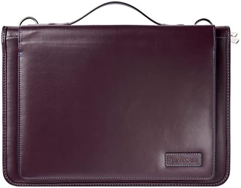 Broonel Purple Leather Laptop Messenger Case-Compatível com Dell Latitude 5300 13,3 2 em 1 laptop de negócios