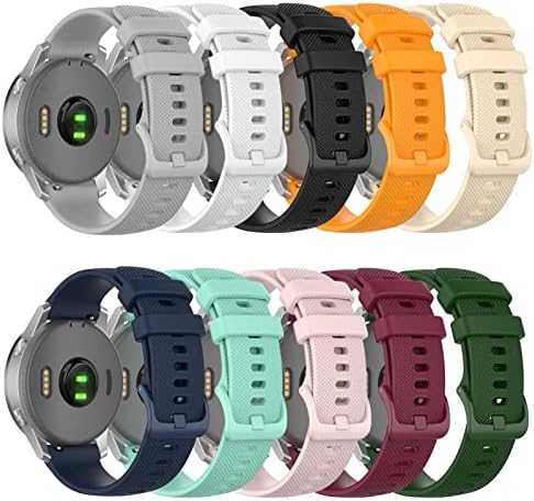 Ienyu 20mm pulseira de pulseira para ticwatch e para Garmin Venu para o Forerunner 645 Silicone Smartwatch Watchband