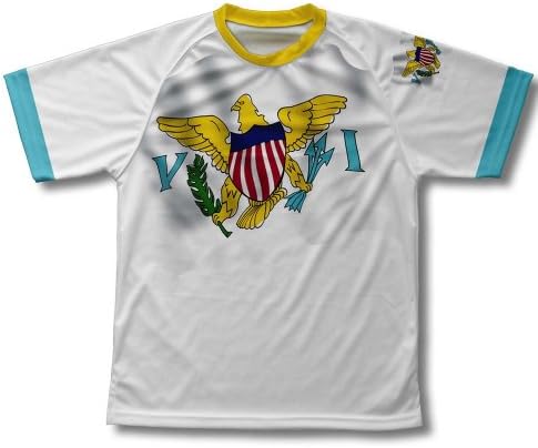 Ilhas Virgens Scudopro - T -shirt Technical Sinalizador dos EUA para homens e mulheres