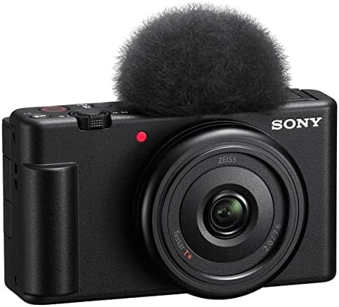 Câmera de vlogging Sony ZV-1f, pacote preto com cartão SD de 32 GB, bolsa de câmera
