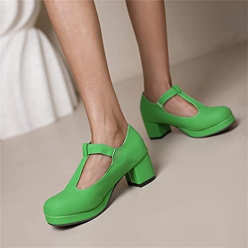 Sapatos de plataforma de vestido woemn Sapatos Senhoras de altas saltos de quadra Sapatos de corte fechado Sapatos