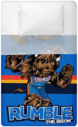 Esquadrão do sono Oklahoma City Thunder Rumble o bisonte de 60 ”x 80” Raschel Plush Clanta-um mascote NBA Super-Soft Throw