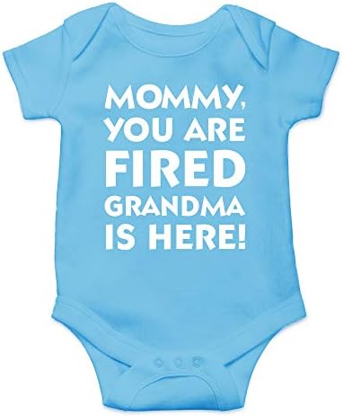 Mamãe da mamãe da cbtwear você é demitido, vovó está aqui - presente engraçado da avó - roupas de bebê de uma peça de uma peça