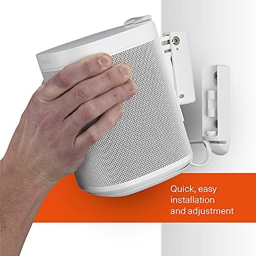 Mountson Speaker Wall Mount for Sonos One, SL & Play: 1 -white -par