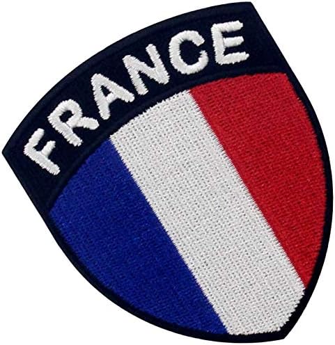 Embtao France Shield Bandle Patch Applique Iron bordado em costura no emblema nacional francês