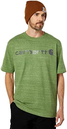 Carhartt Men's Logo Fit Fit Heavy Sleeve Logo Camiseta gráfica