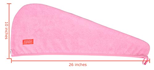 Toalha de cabelo de microfibra Youlertex para mulheres, 4 pacote de 4 polegadas x 26 polegadas, super absorvente turbante de cabelo